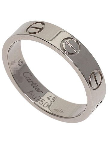 Cartier Cartier Mini Love Ring #45, 18K White Gold, Women's Ring, CARTIER (view 1)