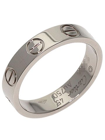 Cartier Cartier Mini Love Ring #45, 18K White Gold, Women's Ring, CARTIER (view 2)