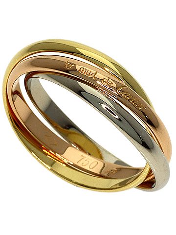 Cartier Cartier Trinity XS #49 Ring - 18K Yellow Gold/18K White Pink Gold Women's CARTIER (view 1)