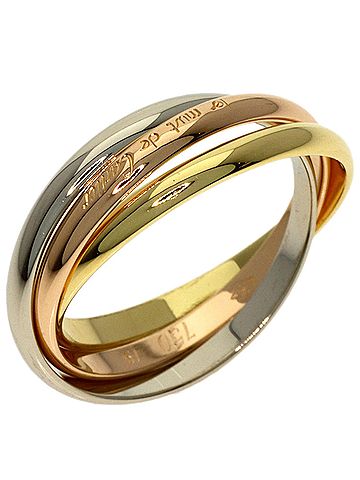 Cartier Cartier Trinity XS #49 Ring - 18K Yellow Gold/18K White Pink Gold Women's CARTIER (view 2)