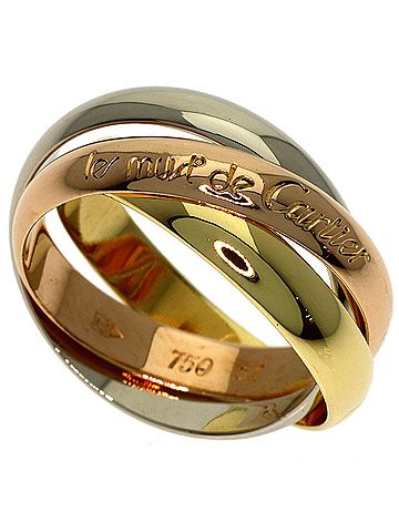 Cartier Cartier Trinity #51 Ring - 18K Yellow Gold/18K White Pink Gold Women's CARTIER (view 1)