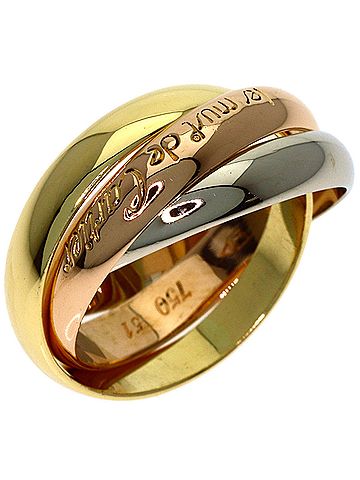 Cartier Cartier Trinity #51 Ring - 18K Yellow Gold/18K White Pink Gold Women's CARTIER (view 2)