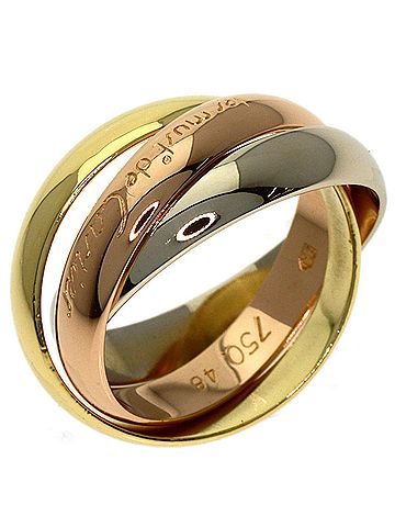 Cartier Cartier Trinity #48 Ring - 18K Yellow Gold/18K White Pink Gold Women's CARTIER (view 2)