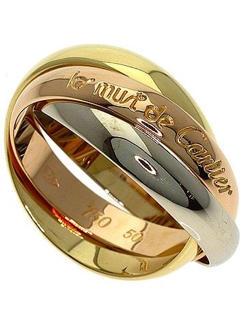 Cartier Cartier Trinity #50 Ring - 18K Yellow Gold/18K White Pink Gold Women's CARTIER (view 1)