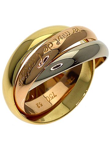 Cartier Cartier Trinity #52 Ring - 18K Yellow Gold/18K White Pink Gold Women's CARTIER (view 2)