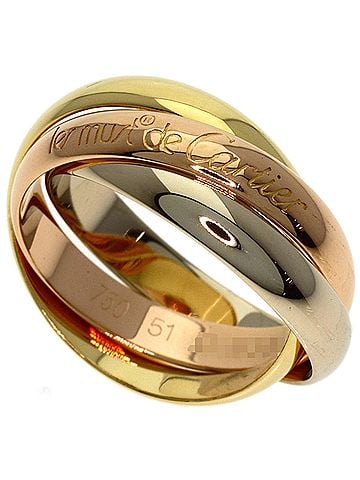 Cartier Cartier Trinity #51 Ring - 18K Yellow Gold/18K White Pink Gold Women's CARTIER (view 1)