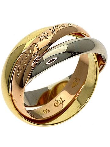 Cartier Cartier Trinity #50 Ring - 18K Yellow Gold/18K White Pink Gold Women's CARTIER (view 2)