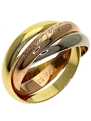 Cartier Cartier Trinity #53 Ring - 18K Yellow Gold/18K White Pink Gold Women's CARTIER (view 2)