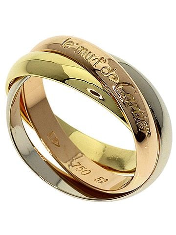 Cartier Cartier Trinity #52 Ring - 18K Yellow Gold/18K White Pink Gold Women's CARTIER (view 1)