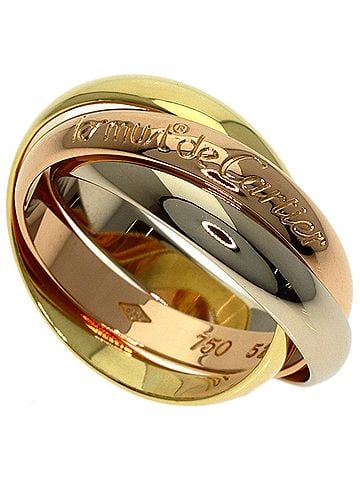 Cartier Cartier Trinity #51 Ring - 18K Yellow Gold/18K White Pink Gold Women's CARTIER (view 1)