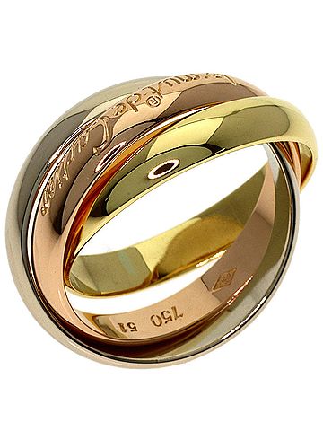 Cartier Cartier Trinity #51 Ring - 18K Yellow Gold/18K White Pink Gold Women's CARTIER (view 2)