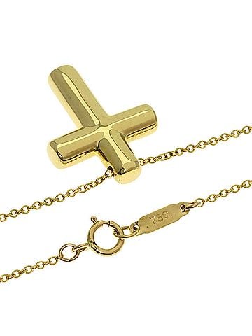 Tiffany & Co. Tiffany &amp; Co. Dots Cross Diamond Necklace, 18K Yellow Gold, Women's. (view 2)