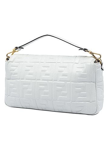 Fendi Large Zucca Embossed Leather Baguette Satchel (view 2)