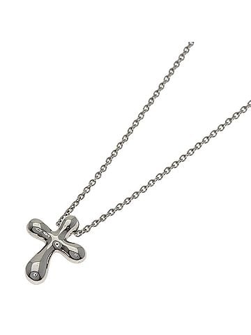Tiffany & Co. Tiffany &amp; Co. Small Cross Necklace, Platinum PT950, Women's. (view 1)