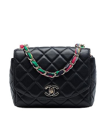 Chanel Small Quilted Lambskin Cocovado Ribbon Chain Flap (view 1)