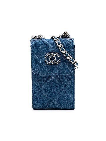 Chanel Denim 19 Phone Holder with Chain (view 1)