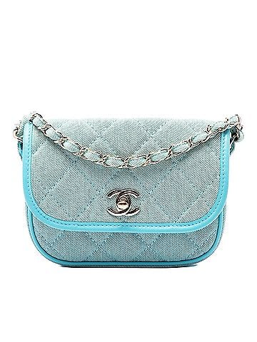 Chanel Mini CC Quilted Denim Messenger Flap (view 1)