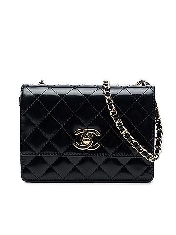 Chanel Micro CC Quilted Shiny Calfskin Single Flap (view 1)