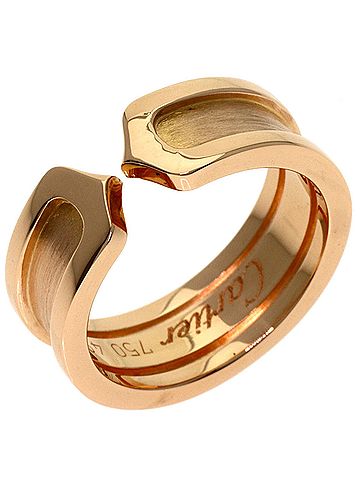 Cartier Cartier C2 Ring SM #49 Ring, 18K Pink Gold, Women's, CARTIER (view 2)