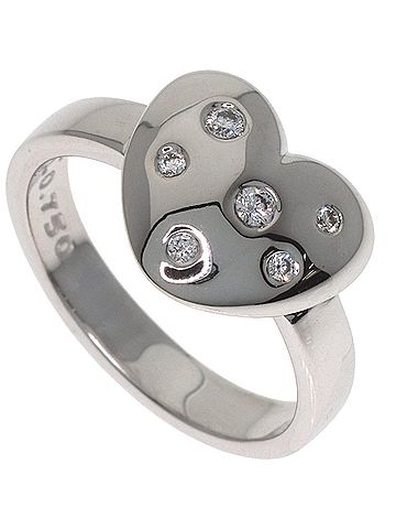 Tiffany & Co. Tiffany &amp; Co. Dots Heart Diamond Ring, 18K White Gold, Women's. (view 1)