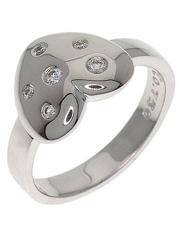 Tiffany & Co. Tiffany &amp; Co. Dots Heart Diamond Ring, 18K White Gold, Women's. (view 2)