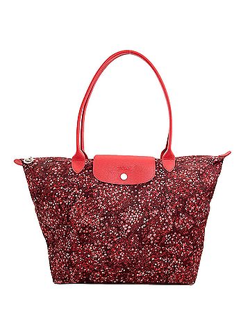 Longchamp Longchamp Le Pliage Flower Motif Tote Bag, Nylon, Women's (view 1)