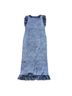 Free People 93% Polyester 7% Spandex 100% Polyester Print Blue Casual Dress Size L - photo 2