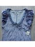 Free People 93% Polyester 7% Spandex 100% Polyester Print Blue Casual Dress Size L - photo 5