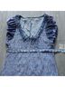 Free People 93% Polyester 7% Spandex 100% Polyester Print Blue Casual Dress Size L - photo 16