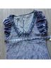 Free People 93% Polyester 7% Spandex 100% Polyester Print Blue Casual Dress Size L - photo 8