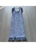 Free People 93% Polyester 7% Spandex 100% Polyester Print Blue Casual Dress Size L - photo 9