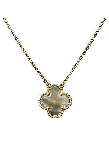 Van Cleef & Arpels VAN CLEEF &amp; ARPELS Alhambra Mother-of-Pearl Necklace, 5g, 750 Pink Gold (view 2)