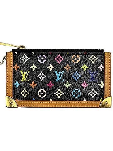 Louis Vuitton LOUIS VUITTON Pochette Clé Noir M92654 Coin Case Monogram Multicolor (view 1)
