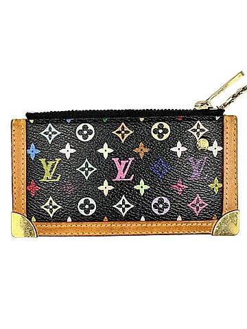 Louis Vuitton LOUIS VUITTON Pochette Clé Noir M92654 Coin Case Monogram Multicolor (view 2)