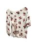 A.L.C. 100% Silk Floral White Red Long Sleeve T-Shirt Size 4 - photo 15