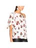 A.L.C. 100% Silk Floral White Red Long Sleeve T-Shirt Size 4 - photo 8