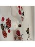 A.L.C. 100% Silk Floral White Red Long Sleeve T-Shirt Size 4 - photo 14