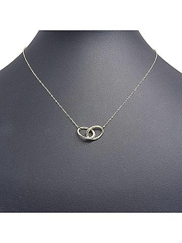 Tiffany & Co. Tiffany &amp; Co. Double Loop Necklace, Elsa Peretti Design, 18K Yellow Gold, Approx. 4.3g, Women's. (view 2)