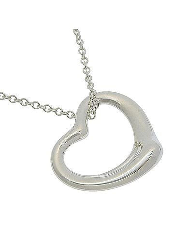 Tiffany & Co. Tiffany &amp; Co. Open Heart Necklace, designed by Elsa Peretti, 925 Sterling Silver, approx. 6.4g, for women. (view 1)