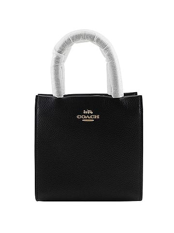Coach Coach Mini Carry Handbag 2-Way Shoulder Bag 5692 Leather Black Magnetic Closure Women's (view 1)