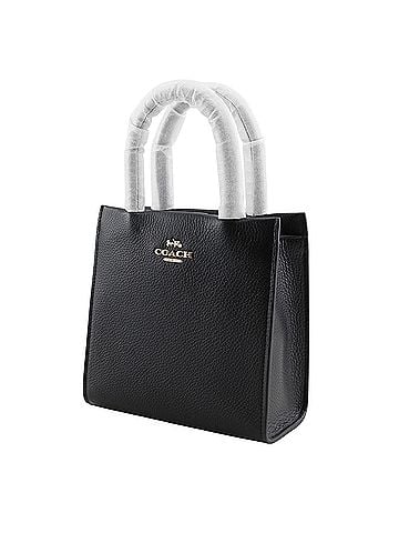 Coach Coach Mini Carry Handbag 2-Way Shoulder Bag 5692 Leather Black Magnetic Closure Women's (view 2)