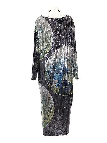 Ganni Ganni Sequin Mesh Maxi Dress in Multicolor Polyester (view 2)