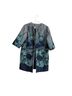 Eva Franco 100% Polyester Floral Houndstooth Green Black Blazer Size 6 - photo 1