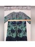 Eva Franco 100% Polyester Floral Houndstooth Green Black Blazer Size 6 - photo 10
