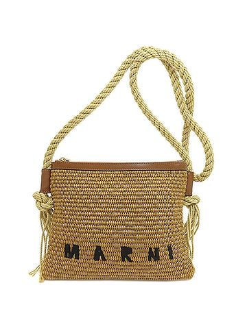 MARNI Marni Tropicalia Marcel Zip Pochette Shoulder Bag Raffia Women's MARNI (view 1)