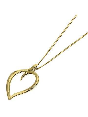 Tiffany & Co. Tiffany &amp; Co. Leaf Heart Necklace, 18K Yellow Gold, Women's. (view 1)