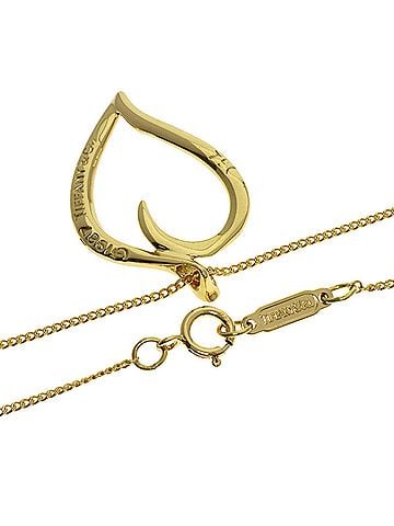 Tiffany & Co. Tiffany &amp; Co. Leaf Heart Necklace, 18K Yellow Gold, Women's. (view 2)
