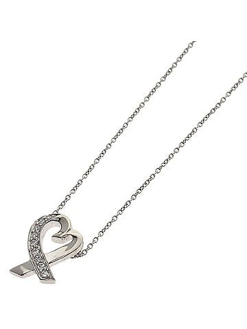 Tiffany & Co. Tiffany &amp; Co. Loving Heart Diamond Necklace, 18K White Gold, Women's. (view 1)