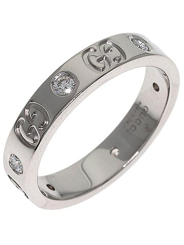 Gucci Gucci Icon Diamond Ring #13, 18K White Gold, Women's. (view 2)