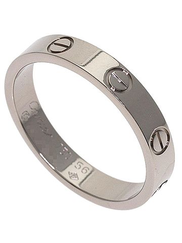 Cartier Cartier Mini Love Ring #56, 18K White Gold, Women's Ring, CARTIER (view 1)